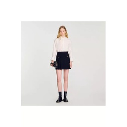 Short Skirt With Stitched Pleats