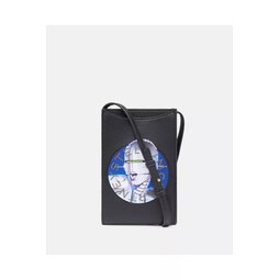 Sexy Robot Graphic Grained-Texture Shoulder Bag