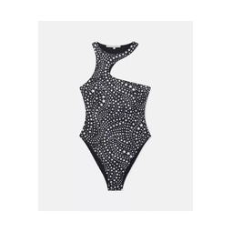 Star Print Cut-Out Swimsuit
