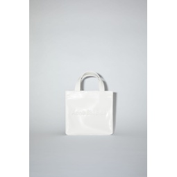 Logo mini shoulder tote bag - White