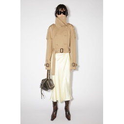 Double-breasted trench jacket - Cold beige