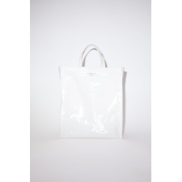 Shiny tote bag - White
