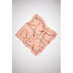 Silk logo scarf - medium - Dusty pink
