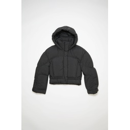Hooded puffer jacket - Black