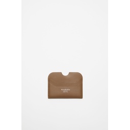 Leather card holder - Camel brown