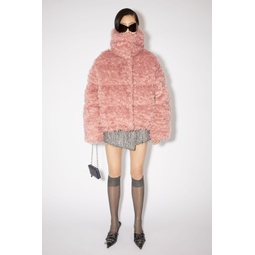 Furry puffer jacket - Blossom pink
