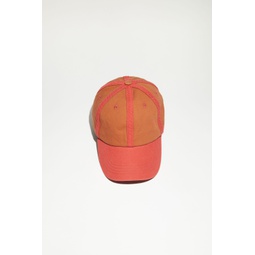 Cotton baseball cap - Rust red/orange