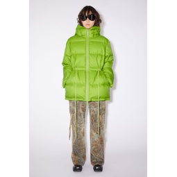 Hooded puffer jacket - Grass green