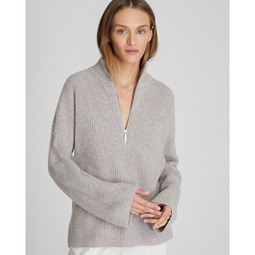 Relaxed Cashmere Quarter Zip Sweater