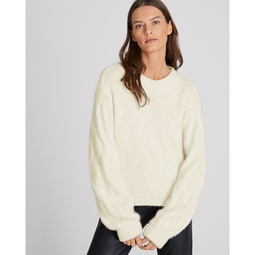 Balloon Sleeve Alpaca Sweater