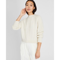 Cashmere Cropped Fringe Sweater