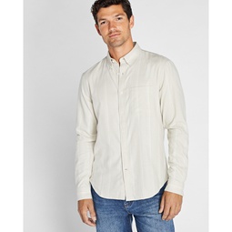 Long Sleeve Wide Stripe Flannel Shirt