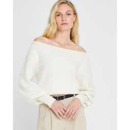 Off The Shoulder Cashmere Sweater
