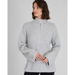Relaxed Cashmere Quarter Zip Sweater