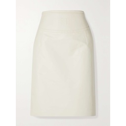 GIVENCHY Cutout embossed leather skirt