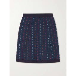 SINDISO KHUMALO + The Vanguard Angela embroidered hemp and cotton-blend mini skirt