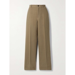 THE ROW Gustavo brushed wool-blend straight-leg pants