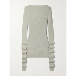 RICK OWENS Open-back ribbed wool top