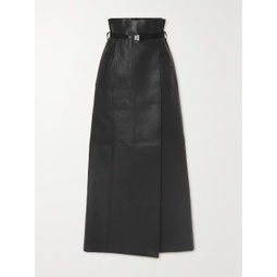 GIVENCHY Belted leather maxi skirt