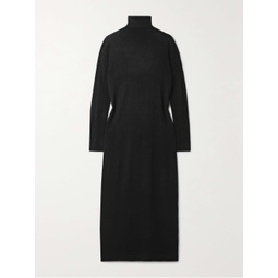 ALLUDE + NET SUSTAIN Wool and cashmere-blend turtleneck midi dress