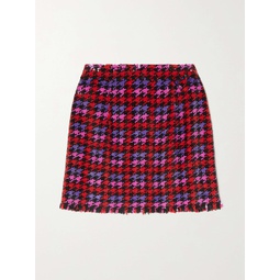 ASHISH Houndstooth sequined georgette mini skirt