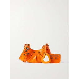 BALENCIAGA Le Cagole XS studded croc-effect leather shoulder bag