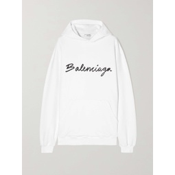 BALENCIAGA Printed cotton-jersey hoodie