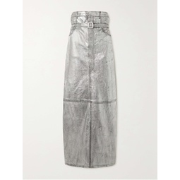 ACNE STUDIOS Metallic belted leather maxi skirt