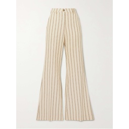 GOLDEN GOOSE Journey cotton canvas-jacquard flared pants