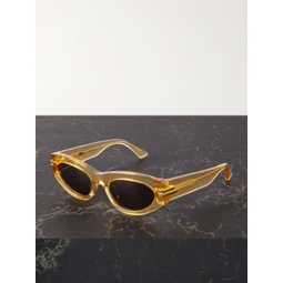BOTTEGA VENETA EYEWEAR Original cat-eye acetate and gold-tone sunglasses