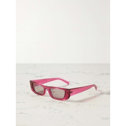 SAINT LAURENT EYEWEAR Rectangular-frame acetate sunglasses