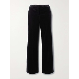 THEORY Demitria cotton-blend velvet flared pants