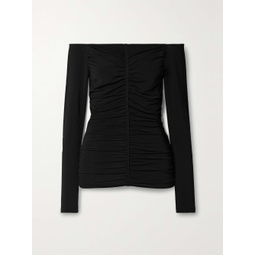 GIVENCHY Off-the-shoulder ruched stretch-jersey top