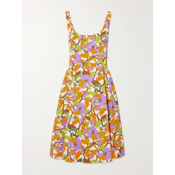 LA DOUBLEJ Sophia floral-print stretch-cotton twill midi dress