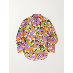 LA DOUBLEJ Portofino floral-print silk-twill shirt