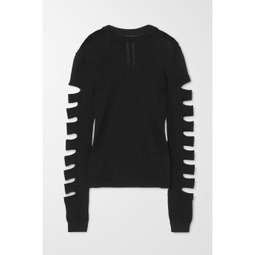 RICK OWENS Spartan cutout wool and cotton-blend sweater