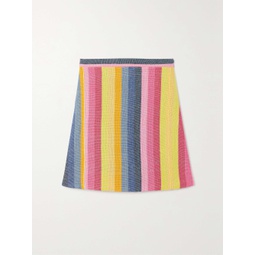 SINDISO KHUMALO Jemma striped linen-canvas mini skirt