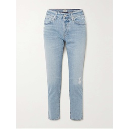 CITIZENS OF HUMANITY + NET SUSTAIN Emerson cropped distressed slim-leg organic jeans