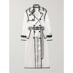DOLCE&GABBANA Piped cotton-trimmed PVC trench coat