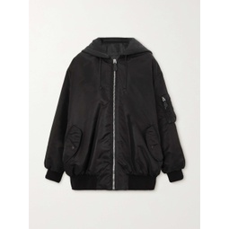GIVENCHY Oversized hooded jersey and shell bomber jacket