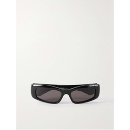 BALENCIAGA EYEWEAR Rectangular-frame acetate sunglasses