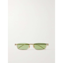 GUCCI EYEWEAR GG square-frame gold-tone sunglasses