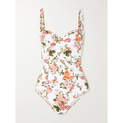 ERDEM Amilia floral-print swimsuit