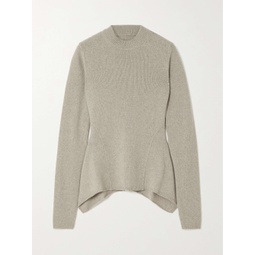 RICK OWENS Naska Lupetto asymmetric recycled cashmere and wool-blend sweater