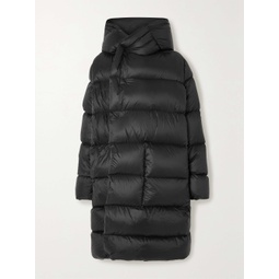 RICK OWENS Hooded quilted shell down coat