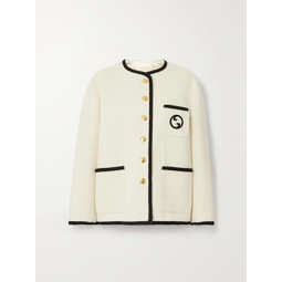 GUCCI Embroidered wool-blend jacket