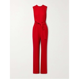 ADAM LIPPES Belted wool-crepe jumpsuit