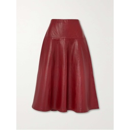 CEFINN Sierra paneled leather midi skirt