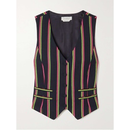 GABRIELA HEARST Coleridge striped wool and silk-blend twill vest