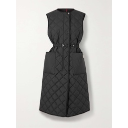 MONCLER Butor appliqued belted quilted shell down gilet